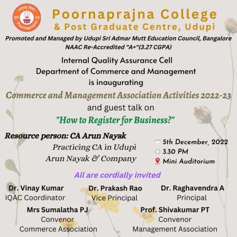  A Guest talk on"How to register for Business"
