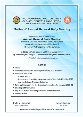 Notice of Annual General Body Meeting