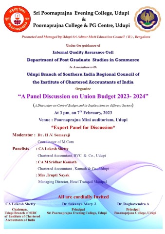 PANEL DISCUSSION ON UNION BUDGET 2023-24