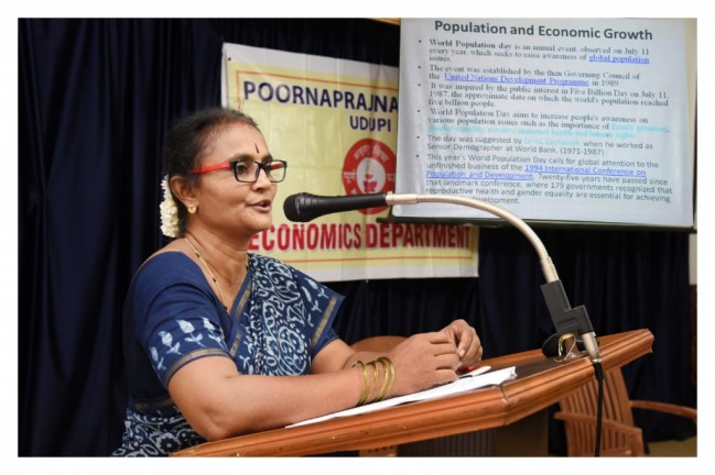 Guest lecture on account of World Population Day organised by Economics Department on 11th July 2019