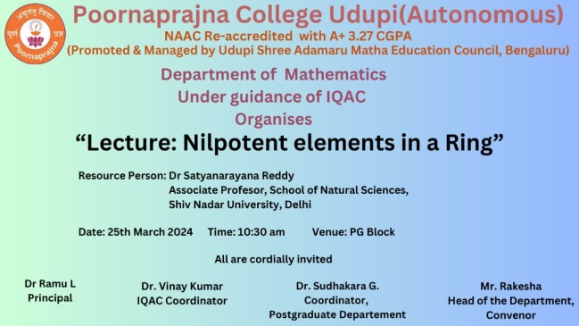 "Lecture :Nilpotent elements in a Ring"