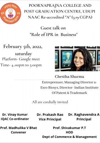 Guest talk on IPR