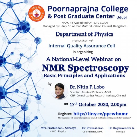 A National Level Webinar on NMR Spectroscopy