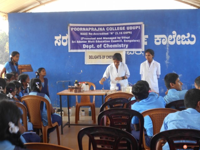 Experiment demonstration in  Govt  PU College, Malpe