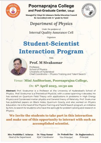 STUDENT- SCIENTIST INTERACTION PROGRAM