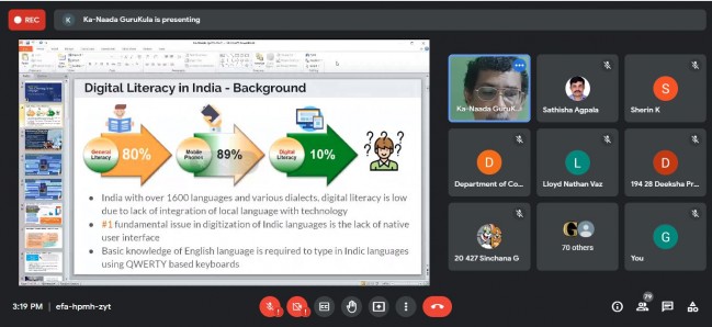 One-day National Webinar  Tools and Technology for Indic Languages