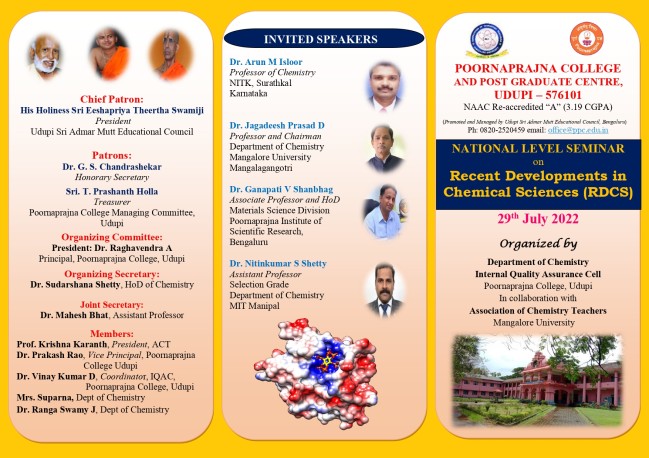 National Level Seminar on Recant Developments in Chemical Science RDCS
