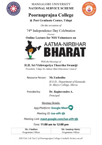 online lecture on Aatma-Nirbhar bharat