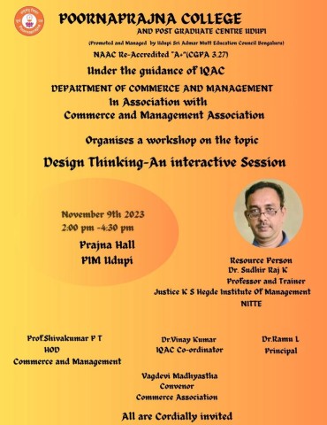 "Design thinking- An interactive session"
