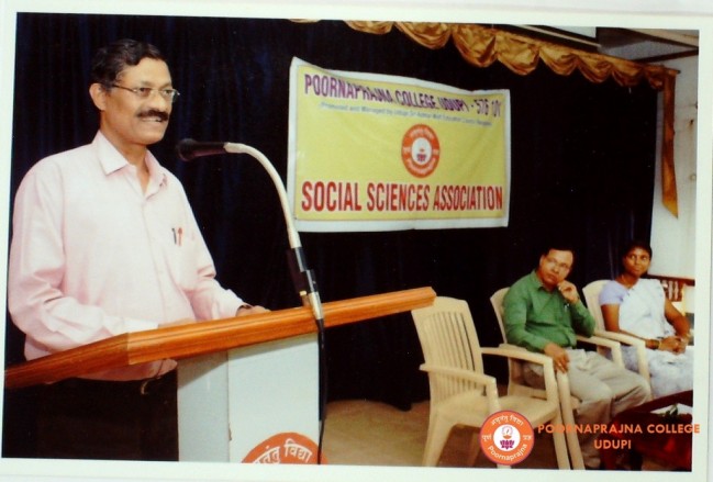 Special talk on Importance of Social Science by Dr, Y R Rao on March 2016
