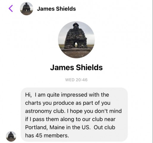 PAAC was contacted by Southern Maine Astronomers Club