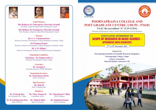 State Level Workshop on Scope of Research in Basic Science