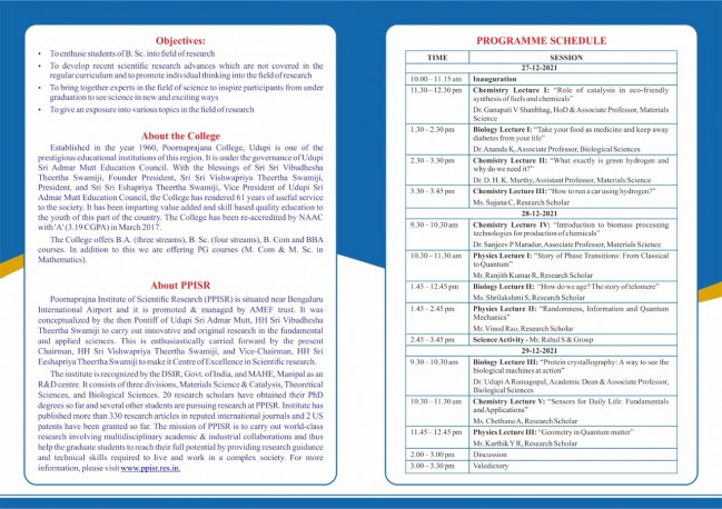 State Level Workshop on Scope of Research in Basic Science