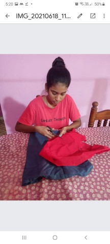 weekly task Topic Best out of waste stitching  environment