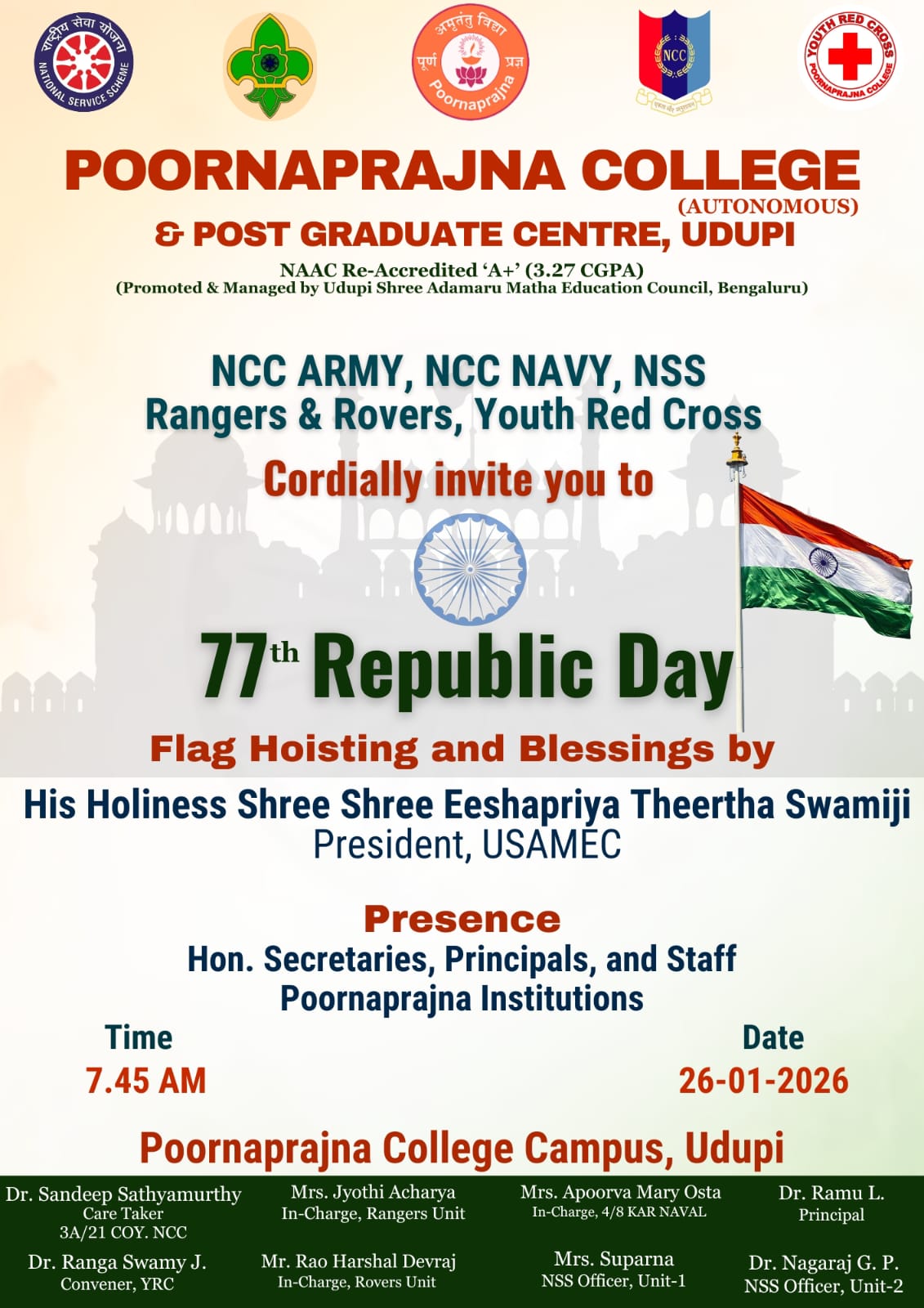 77 th Republic Day Celebration