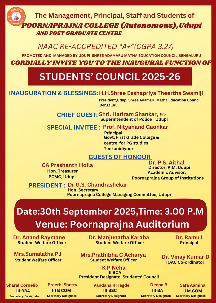 Student Council Inauguration 2025-26