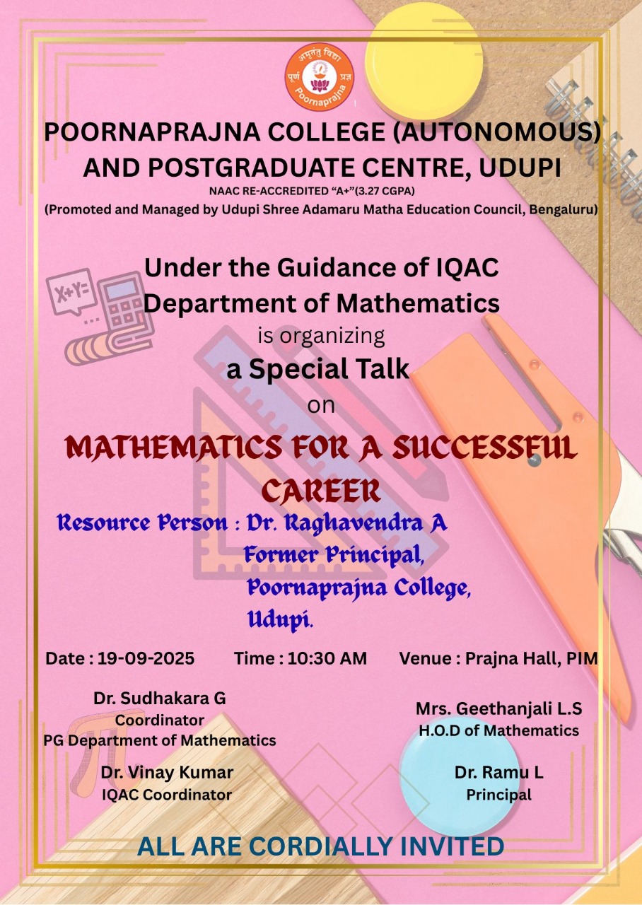 Mathematics for successful  career