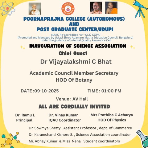 Science Association Inauguration