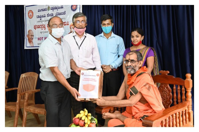 Mask hand over to district health officer