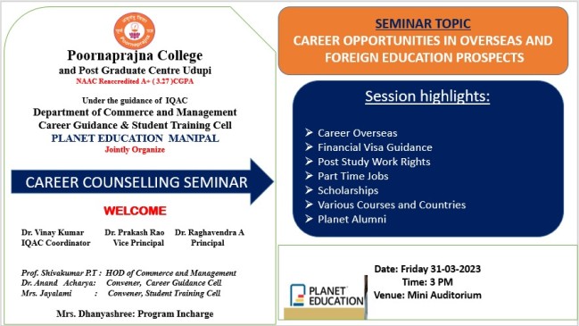 CAREER  COUNSELLING   SEMINAR      