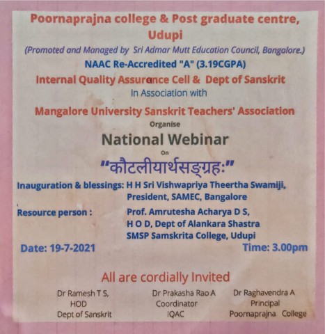 National Webinar Koutaleeyaarthasangrahaha