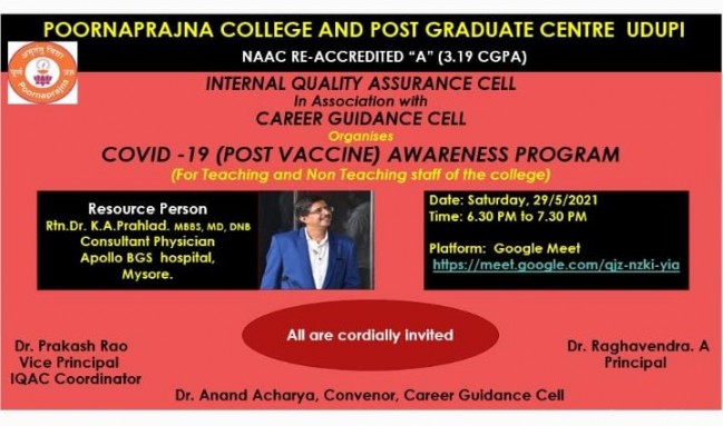 COVID 19 (POST VACCINE) AWARENESS PROGRAM