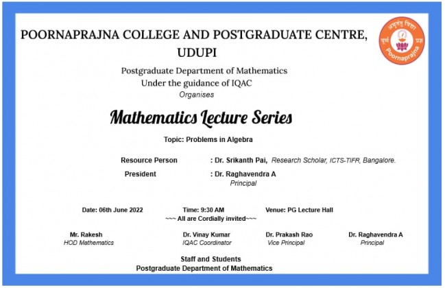 Mathematics lecture series